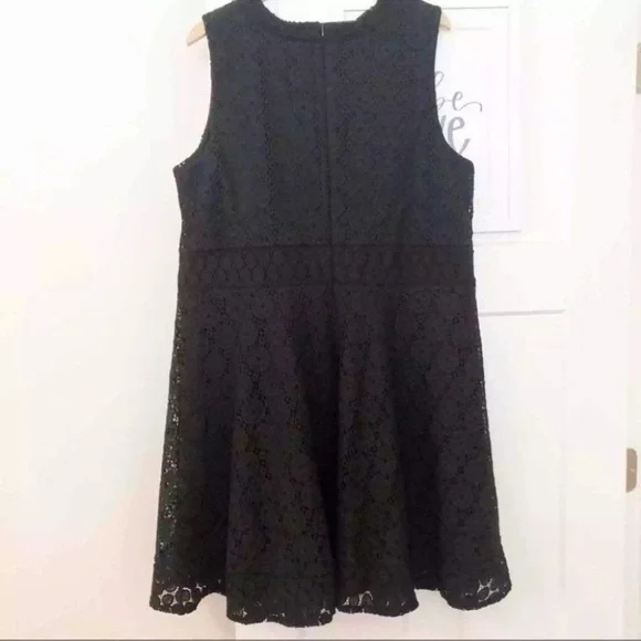 NWT CHARTER CLUB Fit & Flare Lace Overlay Black Knee Length Dress Plus Size 4X - Picture 5 of 10